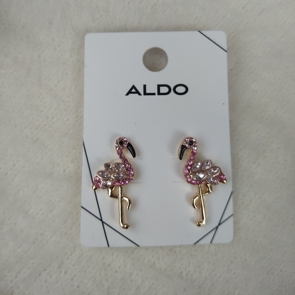 Aldo Bouchea Pink Flamingo Earrings - Picture 4 of 4